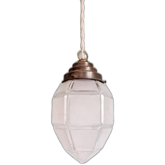 Art Deco Hanglamp In Gesatineerd Glas, 1920-30s 1