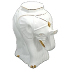 Witte Porseleinen Olifant Met Goud Plantentafel thumbnail 1