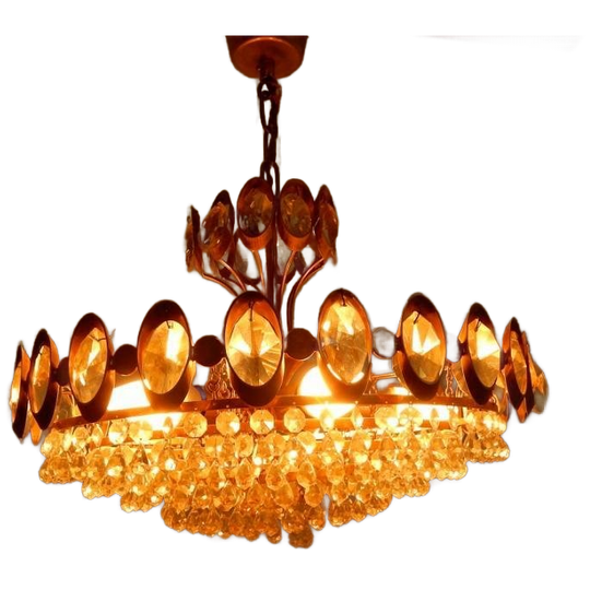 Vintage Kroonluchter Palwa Palme Walter Lamp Hanglamp 60s 1