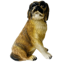 Vintage Xl Beeld Sint-bernard Hond Keramiek