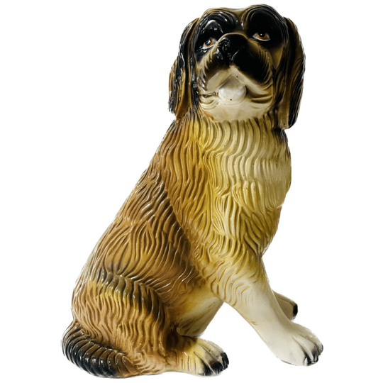 Vintage Xl Beeld Sint-bernard Hond Keramiek 1