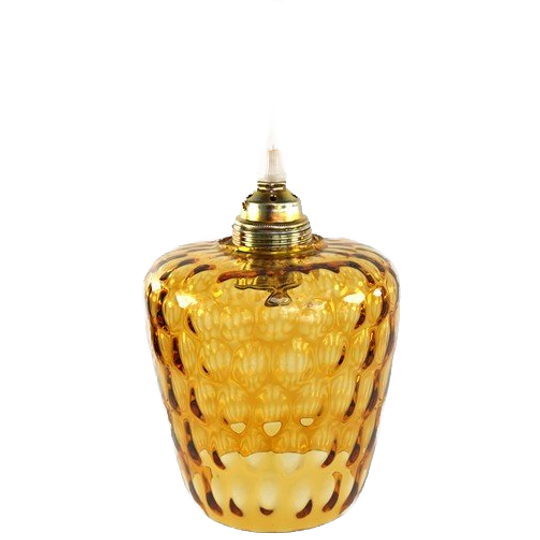 Vintage Glazen Lampenkap Amber – Bubbels 1