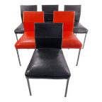 6 Kff Design Leather Dinning Chairs Model Texas- Stoelen thumbnail 1