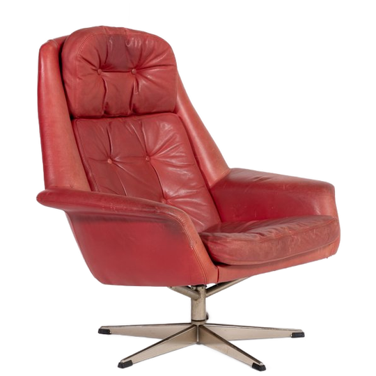 Vintage Swivel Lounge Chair By Henry W. Klein For Bramin 1