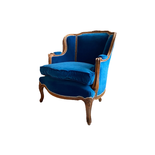 Koningsblauwe Oorfauteuil 1