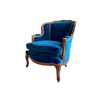 Koningsblauwe Oorfauteuil