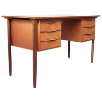 Vintage Deens Design Bureau Teak, 1960s