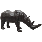 Grote Vintage Lederen Neushoorn thumbnail 1