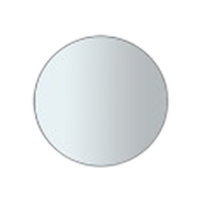Blomus Rim Wandspiegel Wit Glas Gerookt Ø80Cm 66163