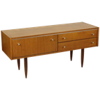 Vintage Lowboard Scandinavische Stijl Lichtgekleurd Hout thumbnail 1