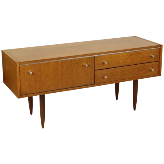 Vintage Lowboard Scandinavische Stijl Lichtgekleurd Hout 1