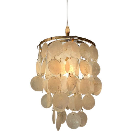Opaline Capiz Parelmoer Goud Frame Schelp Hanglampen Meerdere Beschikbaar 1