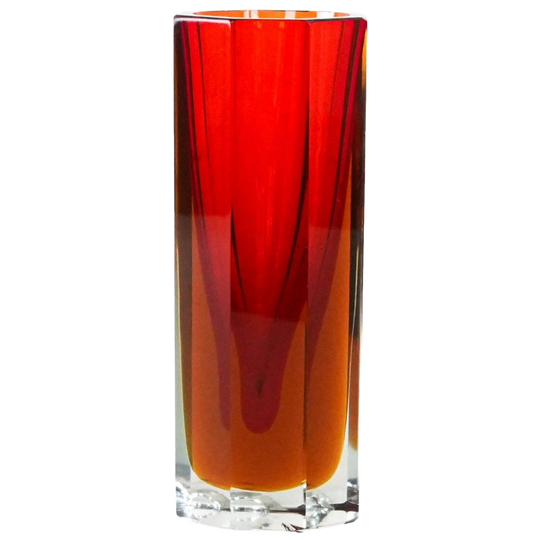 Red Glass Vase, Czech Design, 1960s, Made In The Czech Republic 1