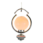 Vintage Opaline Hanging Pedant / Sphere In Chrome Plated Housing With A Ceramic Base thumbnail 1