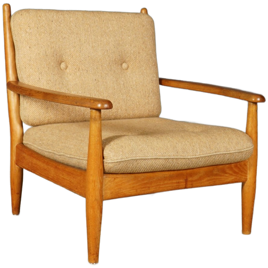 Vintage Fauteuil – Eikenhout – Scandinavië – Jaren 60 1