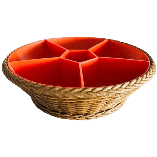 Emsa Serveerschaal Hapjesschaal Oranje Mid-century 1970’s 1