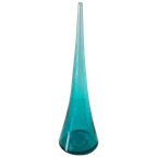 Vintage Aqua Blauwe Glazen Vaas thumbnail 1