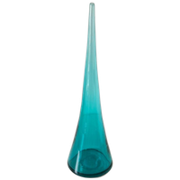 Vintage Aqua Blauwe Glazen Vaas