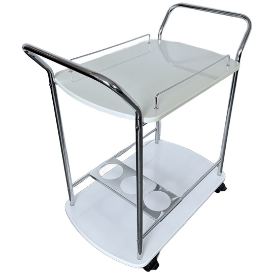 Verrijdbare Verchroomde Barwagen Jaren ‘80 1