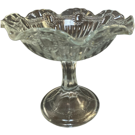 Leuke Glazen Schaal Met Geschulpte Rand, 19 Cm Hoog 1