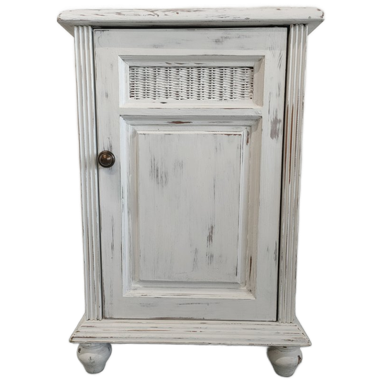 Vintage Bijzet Hal Kastje Whitewash 1
