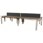 Elektrisch Zit-Sta Quatro Werkplek Senator - 180 X 80 Cm - 4 Werkplekken - Bladkleur Naar Keuze thumbnail 1