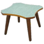 Bijzettafel Met Groen Blauw Formica Blad, Plantentafel Nr. 25 thumbnail 1