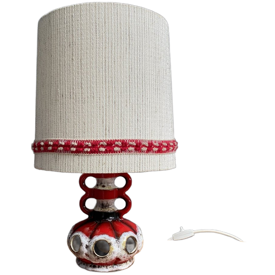 West Germany Ceramic Table Lamp 1970s 1