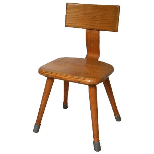 Vintage Houten School Stoeltje 1