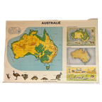 Australië Plaat Schoolkaart thumbnail 1