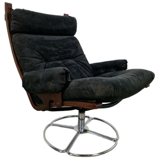 Vintage Zwart Lounge Chair Bruno Mathsson Dux ‘60 Fauteuil 1