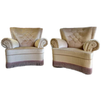Set Van 2 Vintage Xl Fauteuils / Clubzetels / Eenzitten thumbnail 1