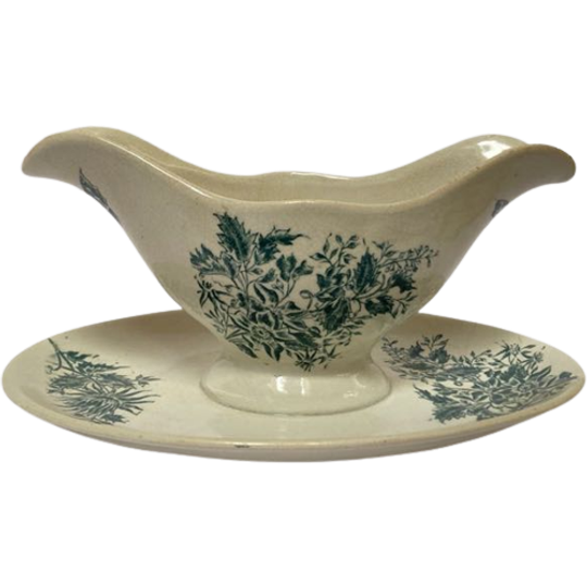 Oud Blauwgroen Aardewerk Op Vaste Schotel - Reliving 1