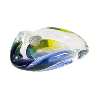 Glas Galarie - Helder Glas - Blauw - Geel - Studio Glas - 80'S
