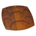 Vintage Teak Houten Vakjesschaal Vakjesbord thumbnail 1