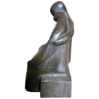 Solid Bronze Figures / Marked Hk / Height 17 Cm Height 17 Width 14 Depth 9 Cm thumbnail 1
