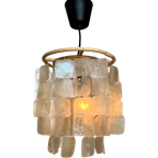 Capiz Hanglamp Kroonluchter Vintage Opaline Parelmoer thumbnail 1