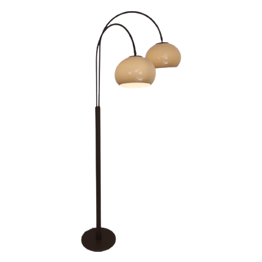Dijkstra - Rare Model - Space Age Design / Mcm Floor Lamp With Two Shades 1