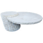Maitland Smith Designer Salontafel Van Mactan Stone En Travertin thumbnail 1