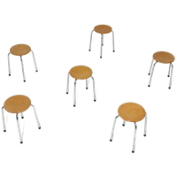 6 X Industrial Stool Dutch Design 1960S
