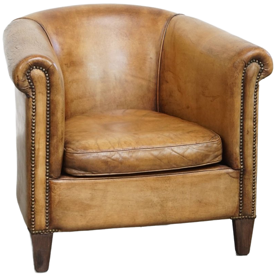 Stijlvolle Schapenleren Clubfauteuil Met Een Tijdloos Design Van Nico Van Oorschot 1