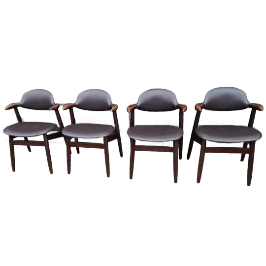 Set Van 4 Cowhorn Stoelen - Design Klassieker 1