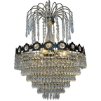 Grote Vintage Design Kristallen Brons Zak Kroonluchter thumbnail 1