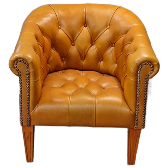 Chesterfield Club Chair - Golden Oak 1