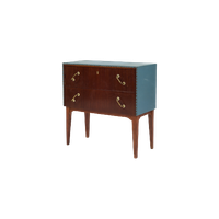 Mahogany-teak Chest Of Drawers From The 1950s