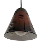 Vintage Hanglamp Metaal Emaille Bruin 1970’s thumbnail 1