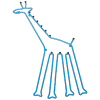 Giraffen Kapstok – IKEA – Jaren 90 - (kl37)