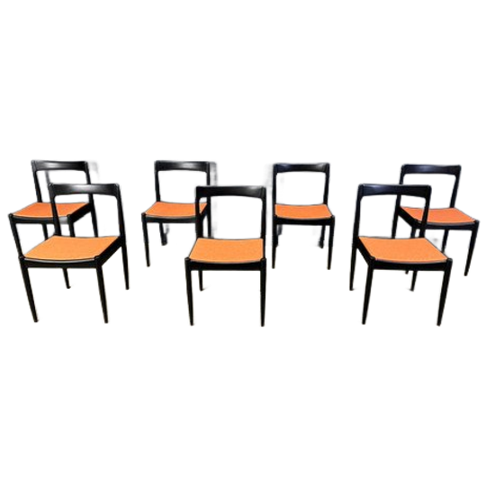 Mid Century Belgian Dining Chairs, Set Of 7 - 1960s 1