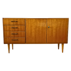 Vintage, Houten Dressoir Met Vier Lades En Groot Opbergvak thumbnail 1