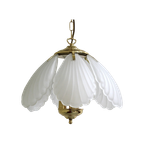 Vintage Hanglamp - Messing, Glas, Hollywood Regency, Jaren '70 | 01236 thumbnail 1